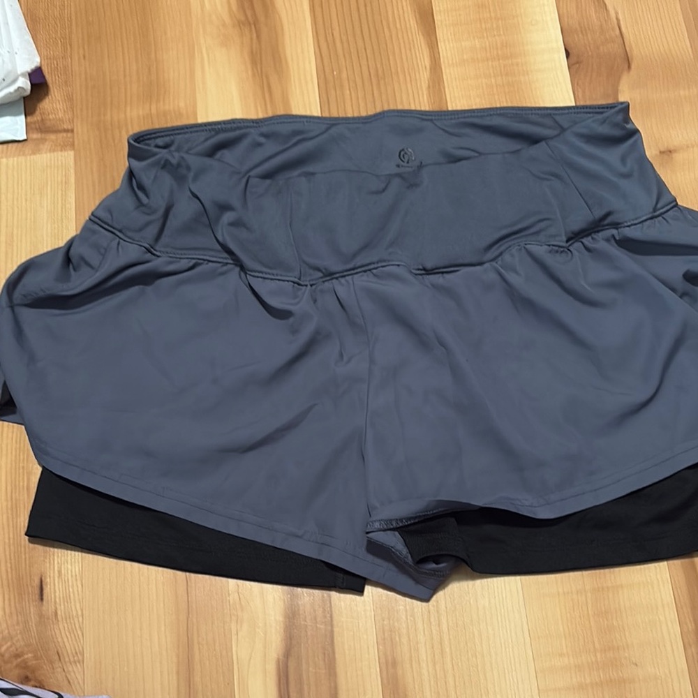 Champion Gray and Black Athletic Shorts Lightweight Moisture-Wicking